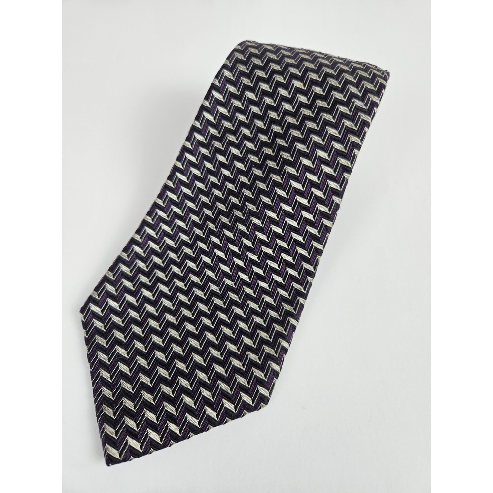 Polo Ralph Lauren Men's Vintage Geometric Hand Made Silk Tie